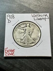 1918 D Walking Liberty Half Dollar VG Very Good Better Date Coin (Raw11005)