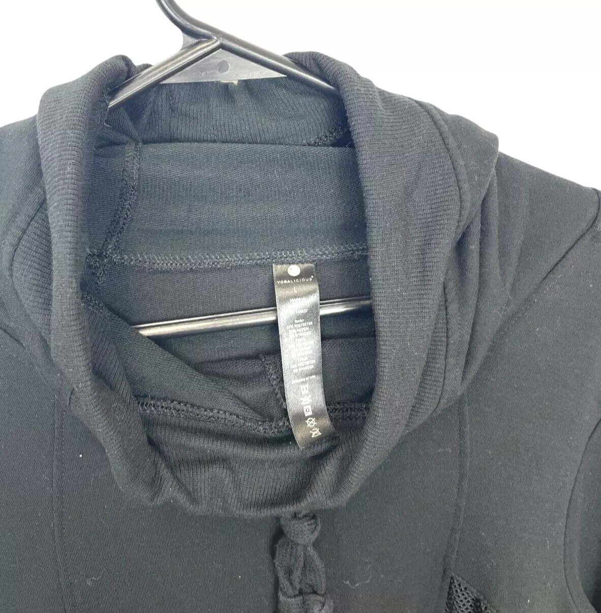 yogalicious mesh inserts spandex hoodie
