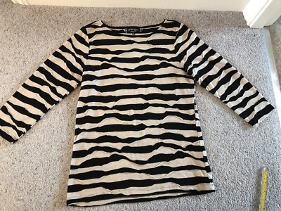 Principles Ben De Lisi Women s Top Black And Beige Size 12 - Good Condition