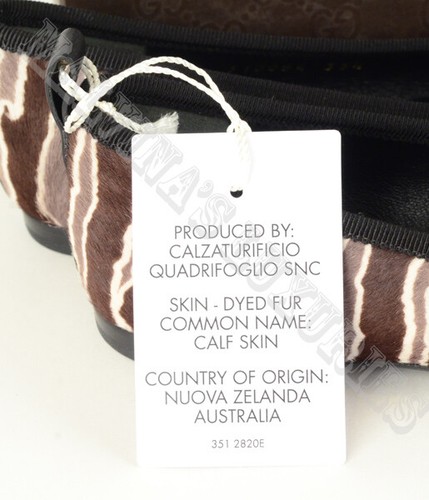 GUCCI SHOES BALLET FLATS PONY HAIR BOW DETAIL ANIMAL PRINT $675 sz 35.5 / 5.5 - Picture 14 of 19