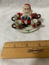 C F Enterprises Miniature Resin Santa Claus Tea Set 48439 1995 7 Pieces