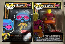 FUNKO POP BLACK LIGHT LOT CAPTIAN MARVEL & ANTMAN 908 910 TARGET HTF RARE NEW