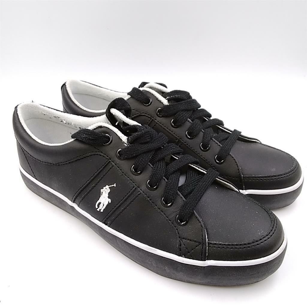 Polo Ralph Lauren Mens Black Leather 