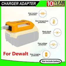 Portable Power Bank TYPE-C USB Charger Adapter Use for Dewalt 20V MAX Battery