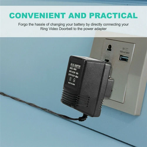 8M Video Ring Doorbell Doorbell Power Adapter Transformer UK Plug 18V 500mA - Picture 3 of 9