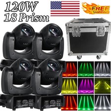 120W 18Prism LED Moving Head Disco Light DMX RGBW Gobo Beam DJ Bar Stage Lights