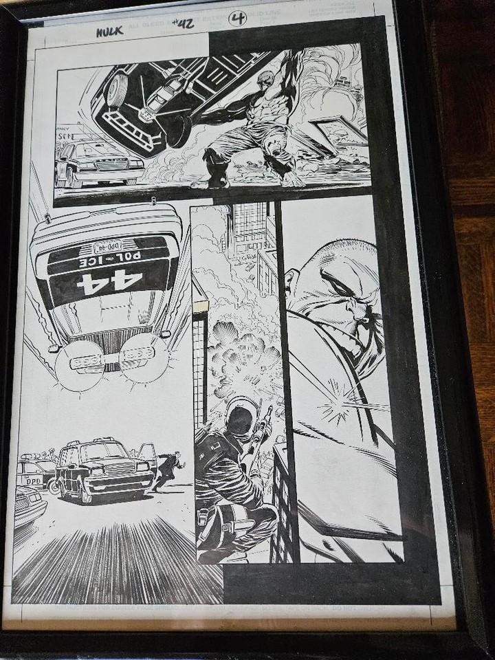 Lee Weeks Hulk published original comic art Comic Art