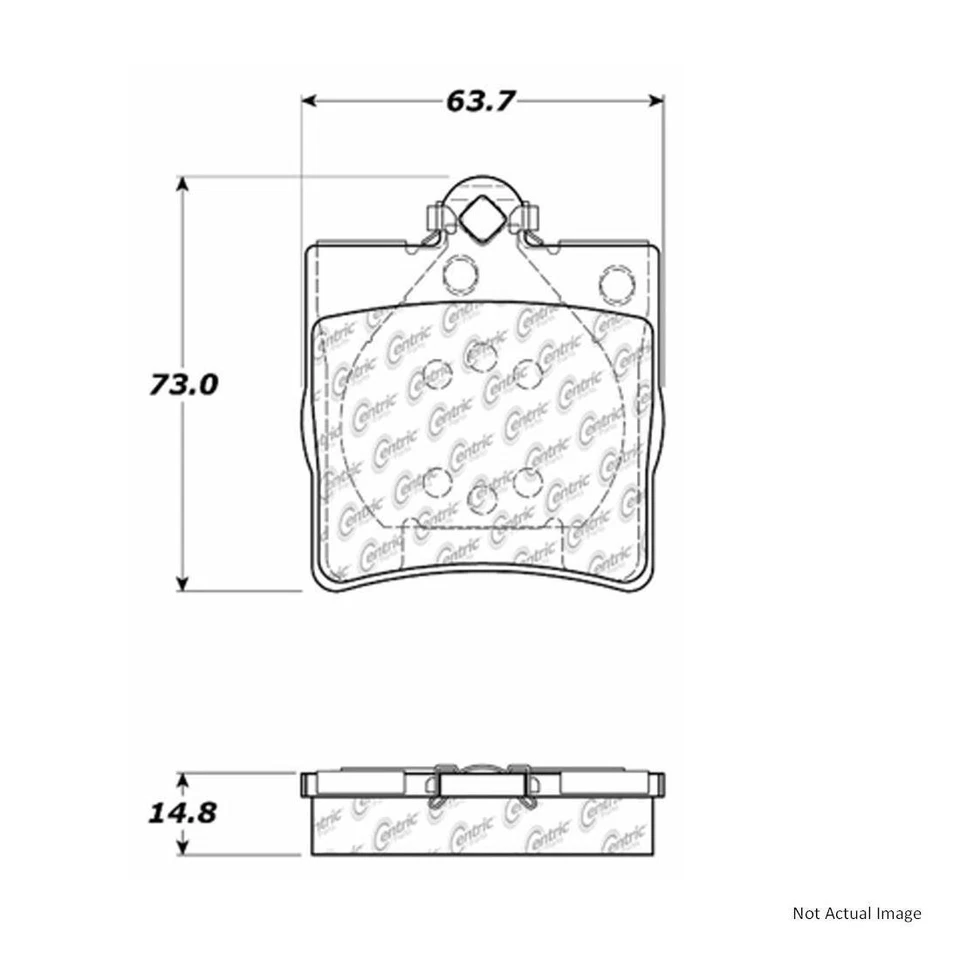 Centric 后陶瓷刹车片 1 套适用于梅赛德斯-奔驰 E300 1996 1997 — 第 2/3 张图片