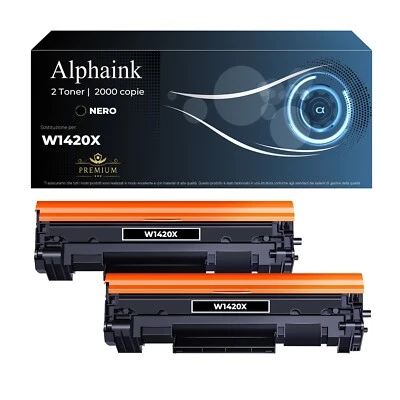 ALPHAINK KIT 2 W1420X 142A 142X PER HP LASERJET M110W PRO MFP M140W M139W M130