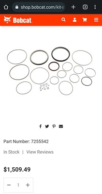 Bobcat T590 Drive Motor (Single Speed) Reseal Kit - New - Open package