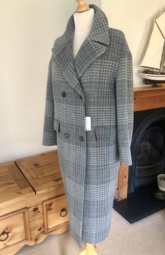oversized checked coat zara