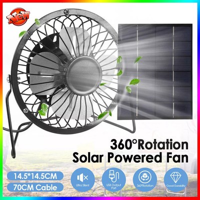Tragbarer Mini USB Solar Ventilator Lüfter Mit Solarpanel Betriebener Lüfter