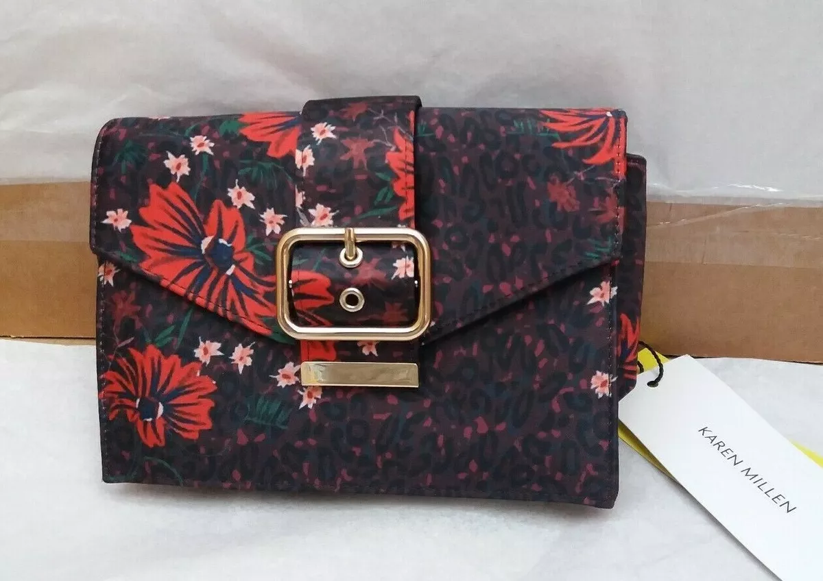 Karen millen woven shop clutch bag