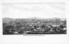 Mifflintown Pennsylvania Birdseye View Of City Linen Antique Postcard K21229