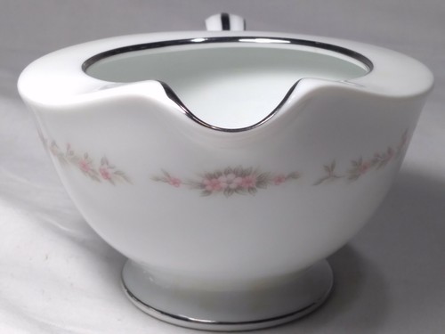 Noritake Rosepoint 6206 Creamer Pink Flowers Platinum Trim - Picture 3 of 11