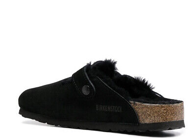 Birkenstock Boston Suede Leather Shearling Fur Cozy Clogs Birkenstock Boston Suede Leather Shearling Fur Cozy Clogs