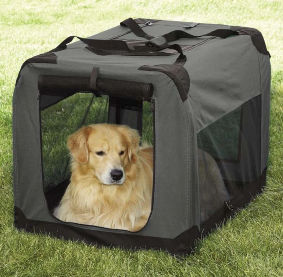 Guardian Gear Soft Sided Travel Pet Crate (Gray) - LARGE 💥NEW💥 - Image 3 of 4
