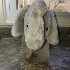 Vintage R. Dakin Plush Grey Elephant 1978 Stuffed Animal