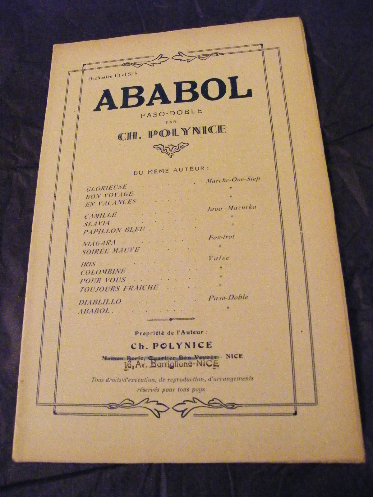 Ababol Paso Doble Partition By Ch Polynice
