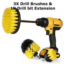 5Pack Drill Brush Attachment Set-Car Interior Detailing Kit，Power Scrubber Brush