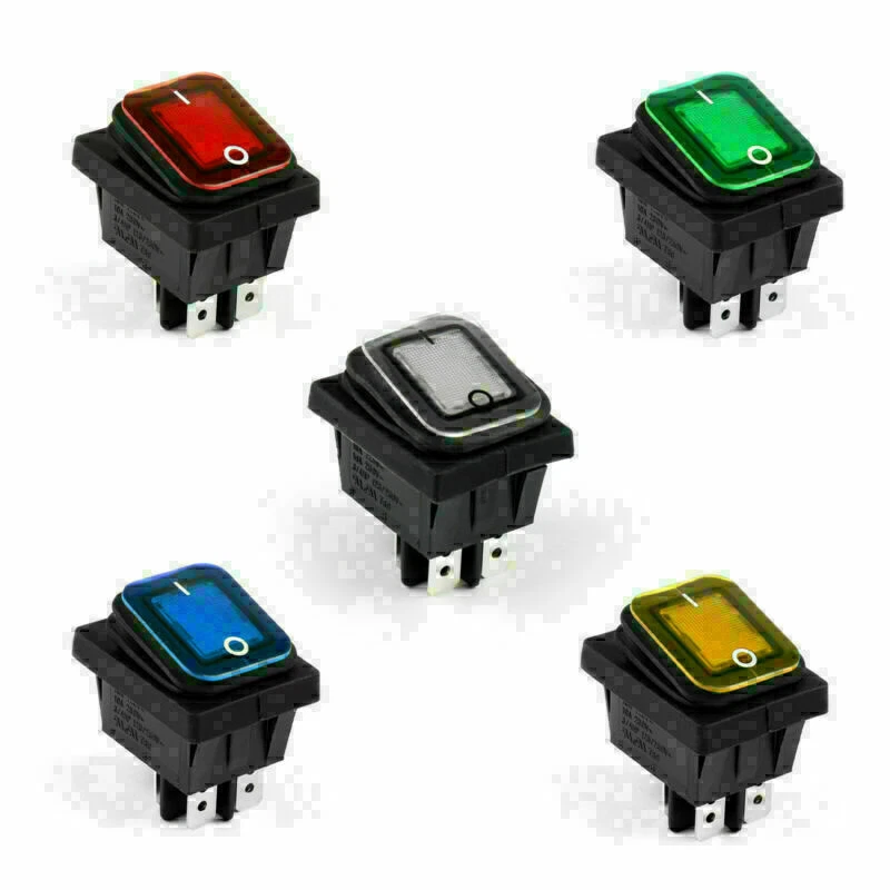 MADHORNETS RLEIL RL2-102 Waterproof IP65 Car Rocker Switch 4Pin ON/OFF 16/10A 125/250VAC UK