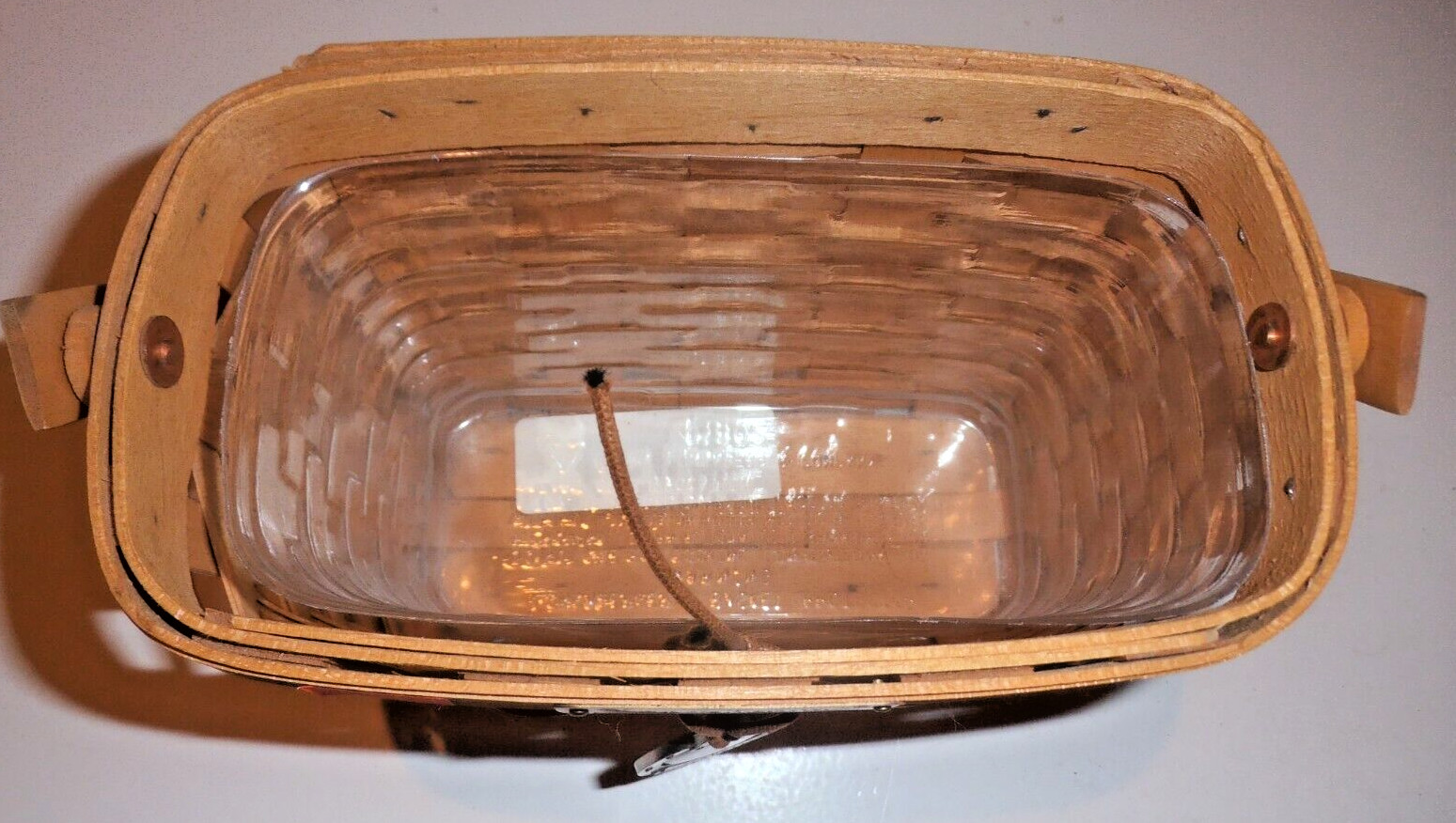 Longaberger 1997 Dresden Tour Basket II Protector Handle Rare Pewter Tie-On