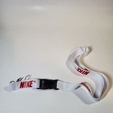 Nike Lanyard Detachable Keychain Badge ID Holder Phone Strap White 