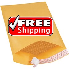  5 10.5x16" Kraft Gold BUBBLE MAILER PADDED ENVELOPES-50ct