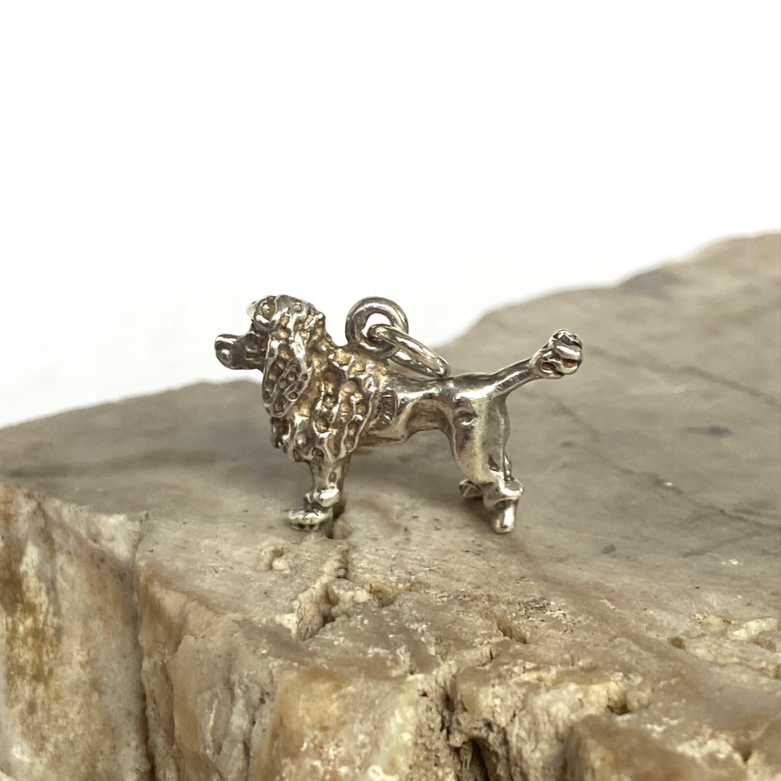 Solid Sterling Silver 925 3 Dimensional Poodle Do… - image 2