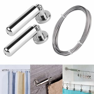 Edelstahl Seilspanner Seilspanngarnitur Gardinenseil Vorhang Kit Drahtseil 5m Ebay