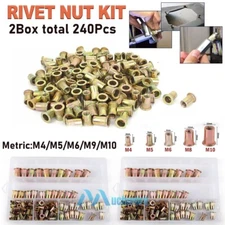 120/240/600 Rivet Nut Kit Rivnut Nutsert Assort Nut Setter Thread Setting Tool