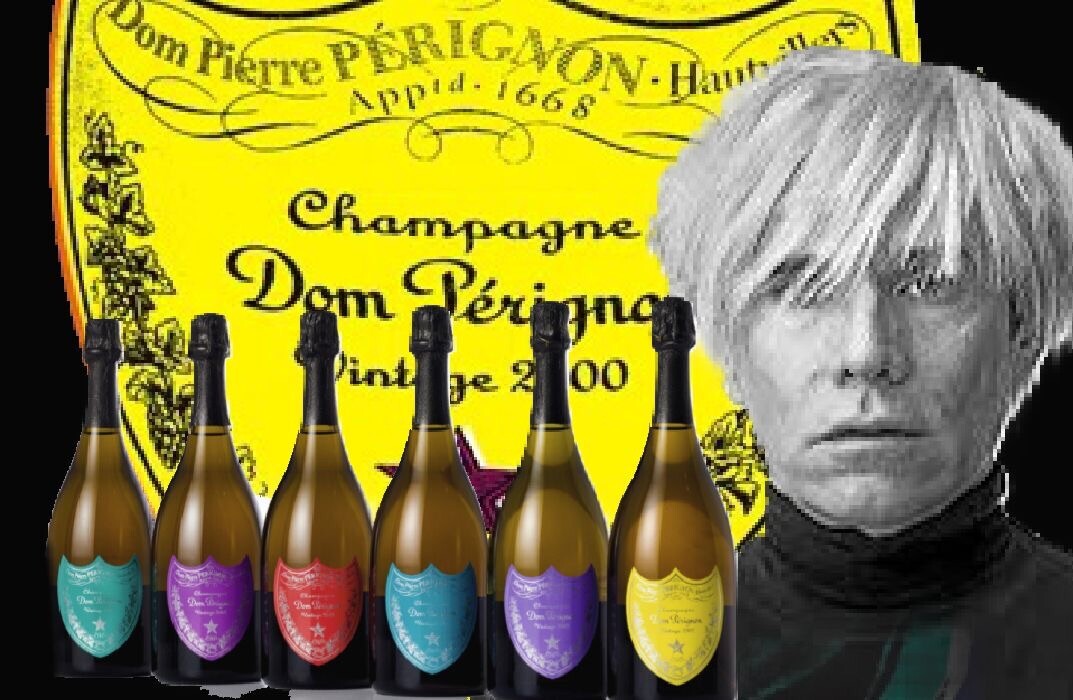 Dom Perignon X Andy Warhol : 6 Display Bottles empty POP ART Dom Perignon X Andy Warhol : 6 Display Bottles empty POP ART