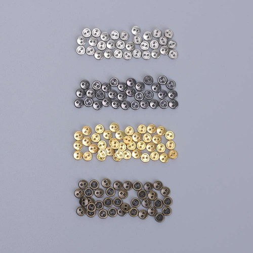 Clothing Metal 2-Holes Doll Button Sewing Buttons Round Buttons Apparel Sewing - Picture 5 of 16