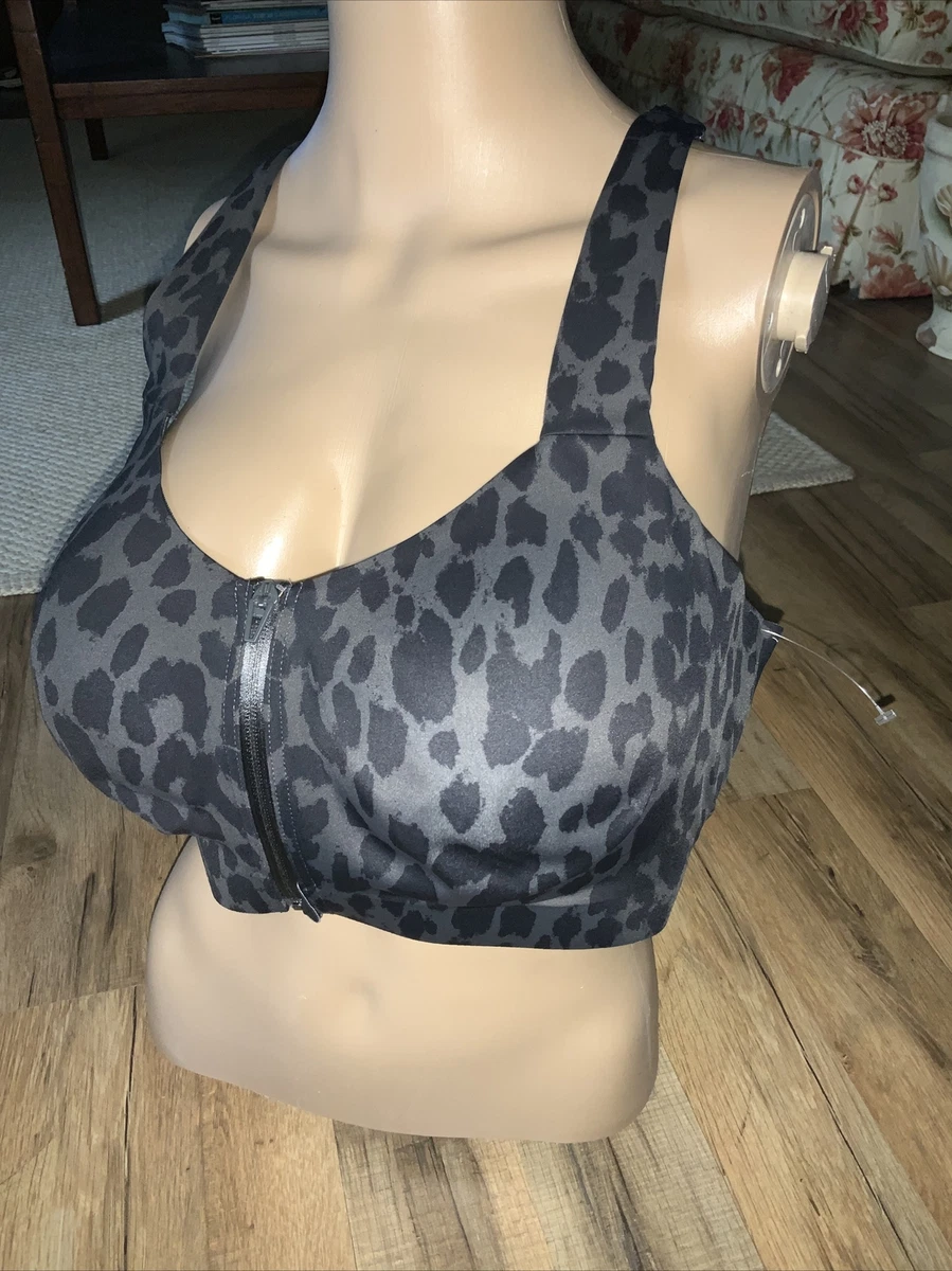 Victorias Secret Knockout Front-Close Sport Bra 38DDD Animal Print