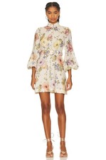 NWOT Zimmermann Floral Belted Mini Dress Size AU3