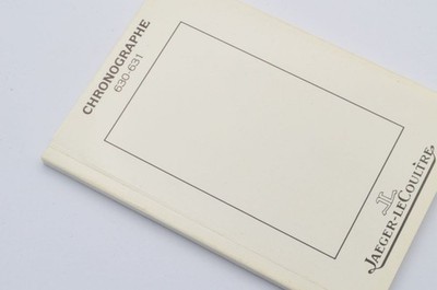 JAEGER LECOULTRE ANLEITUNG MANUAL REF 630-631