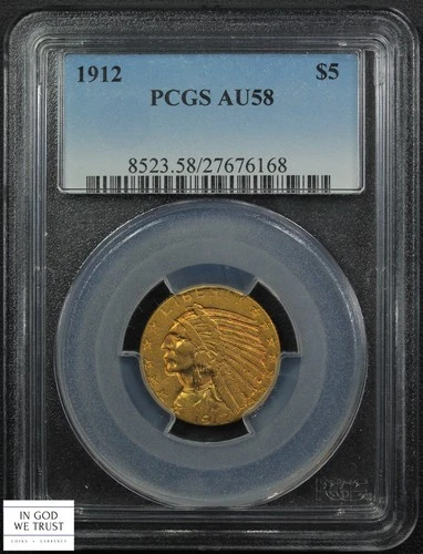 1912-P Indian Half Eagle — photo from the most recent tracked eBay sale