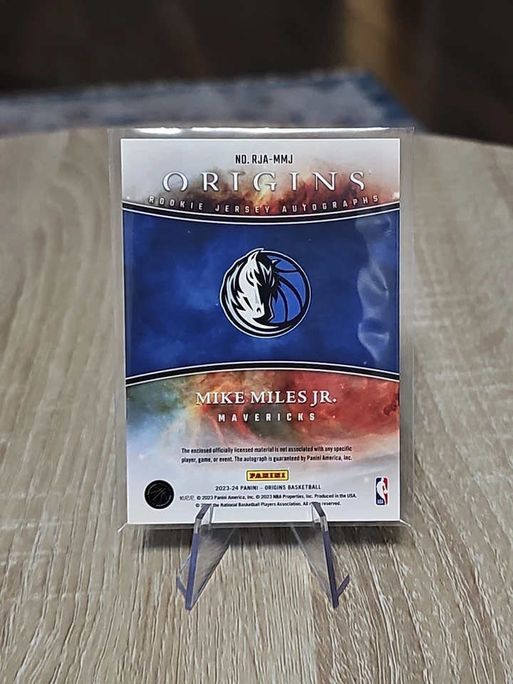 Mike Miles JR 2023-24 Origins RPA Rookie Patch Auto RJA-MMJ Mavericks RC - Image 2 of 2