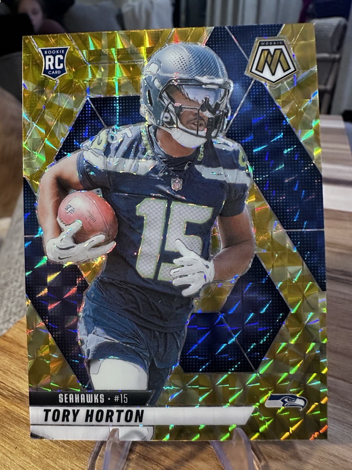 2025 Panini Mosaic Yellow Reactive Prizm RC Tory Horton #396
