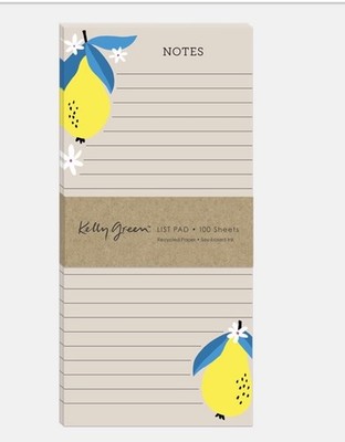 PUNCH STUDIO KELLY GREEN FRUIT MARKET LEMON LIST PAD MAGNET GROCERY 100 Pgs NEW