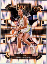 Jaelyn Brown 2024 Panini Select WNBA #4 Prizms Silver Flash Rookie