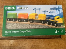33982 BRIO World Wooden Train Three-Wagon Cargo Train NIB Thomas