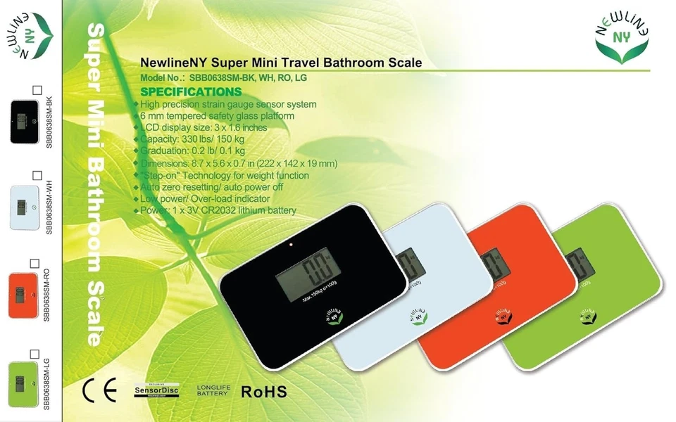 Báscula de baño súper mini: pantalla LED de 5,5" x 8,5" para un pesaje de viaje preciso Foto 4 de 4