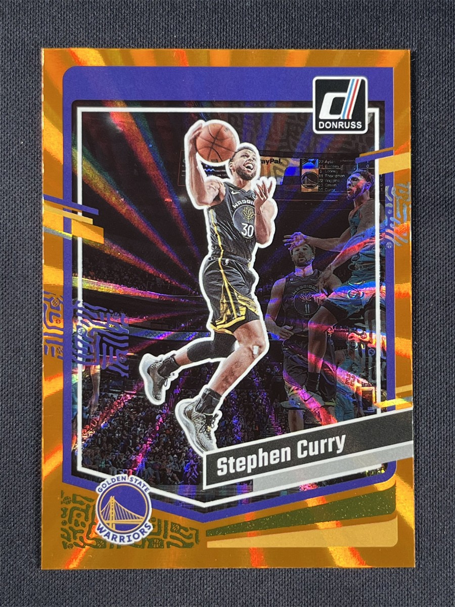 2023-24 Panini Donruss Stephen Curry #65 Orange Laser Holo Prizm Warriors /125