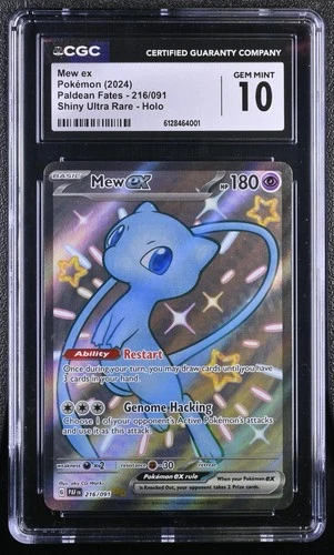 Mew ex Paldean Fates Shiny Ultra Rare Holo CGC 10 216/091 2024
