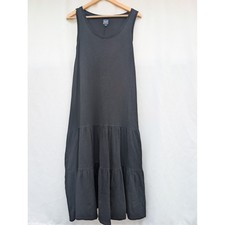Gap Womens Sleeveless Tiered Maxi Dress True Black V2 Cotton Modal Small 679070
