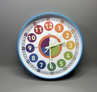 Kinder Lernen Runde Wanduhr Bunt Leuchtet Im Dunkeln Zeit Lehren 30cm