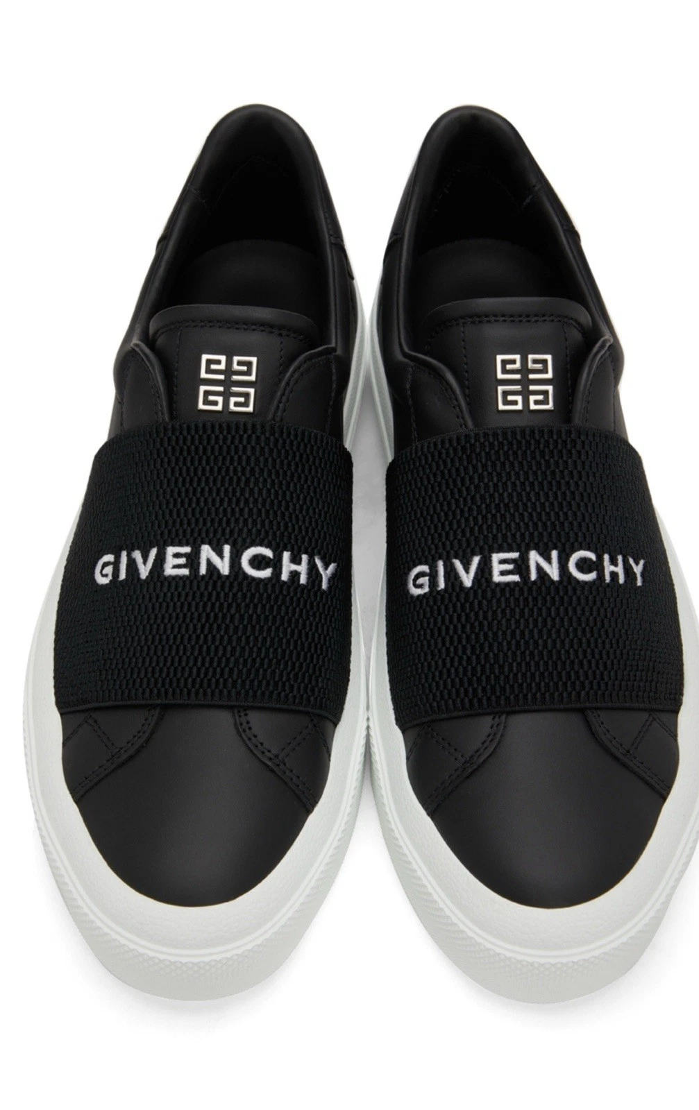 Givenchy — GIVENCHY Men’s City Court Logo Webbing Slip-On Sneakers Black US 12/EUR 45