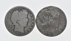1892-1915 Lot 2 1912-D 1896 Barber 90% Half Dollars - Coin Collection *991