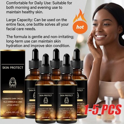 Skin Protect Serum for Black Women, Advanced Firming Face Serum Black Castor Oil